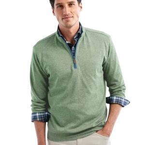 Johnnie-0 Sully Evergreen Quarter-Zip Pullover Sweater